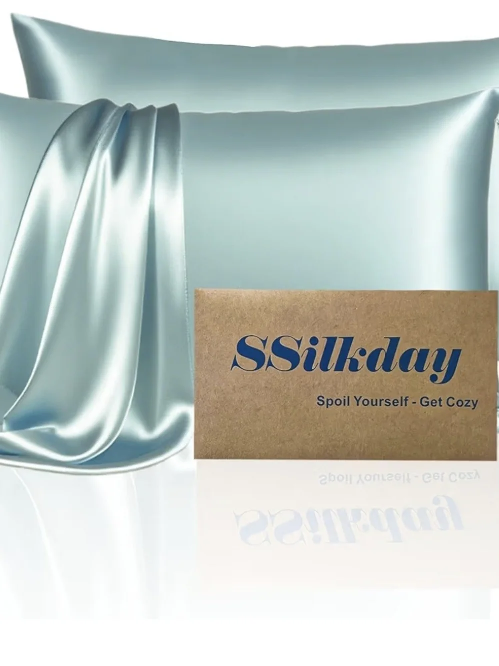 Mulberry Silk Pillow Cases with Zipper 2 Pack Standard Size - NIP